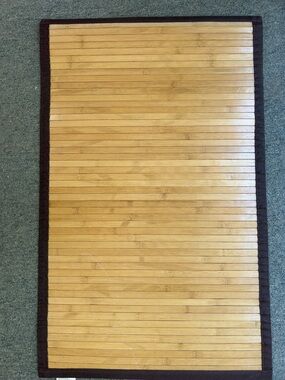 Rectangular Bamboo Mat -sustainable, stylish, for bathroom, bathtub, shower.